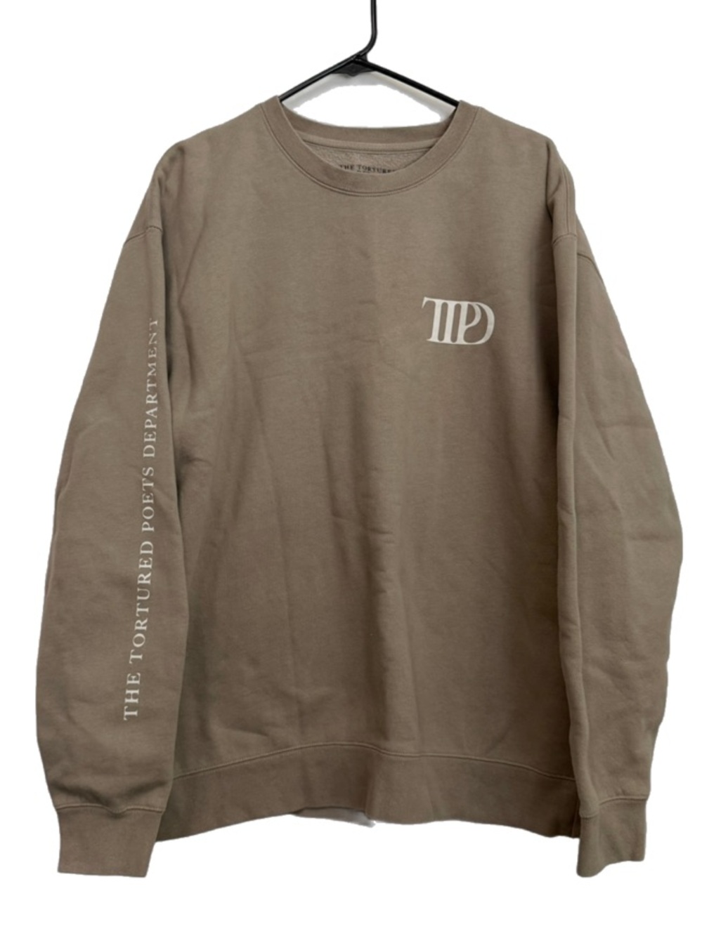 Taylor Swift TTPD The Tortured Poets Department Beige Crewneck size XL